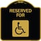 Signmission Designer Series-Graphic Handicapped Reserved Black & Gold Heavy-Gauge Alum, 18" x 18", BG-1818-9973 A-DES-BG-1818-9973 - alternate 1